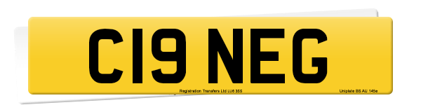 Registration number C19 NEG